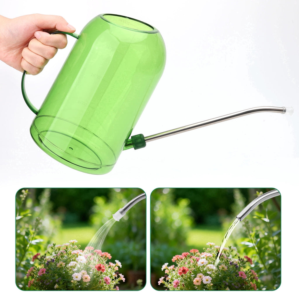 Gardening Watering Can with Long Spout, 2L Watering Pot for Indoor Outdoor Plant, Green