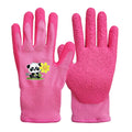 Girls Pink Garden Gloves,3-6 Years Toddler, DIY, Kindergarten,Outdoor, Soft Knitted Liner, Palm Natural Rubber Coated For Water and Dirty Re