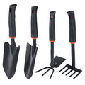 Garden Tool Set 4-Piece,Aluminum Alloy Gardening Tools Set,Heavy Duty Black Coated Kit for Indoor/Outdoor Planting & ...