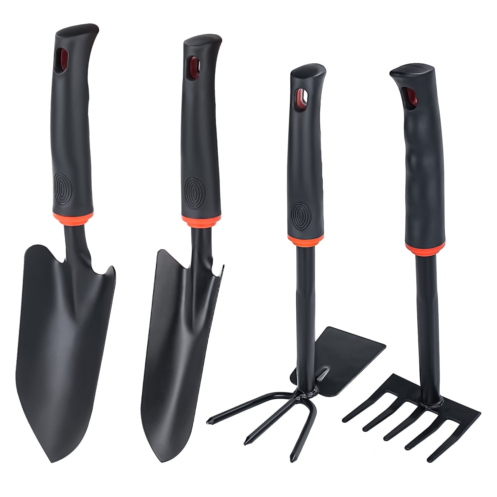 Garden Tool Set 4-Piece,Aluminum Alloy Gardening Tools Set,Heavy Duty Black Coated Kit for Indoor/Outdoor Planting & ...