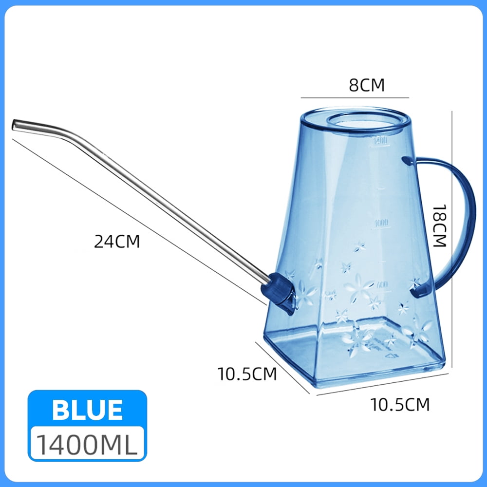 Guardwee Small Watering Can for Indoor Plants, Long Spout Plastic Plant Watering Can for House Flowers Bonsai, 1.4L/49oz