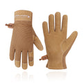 Womens Leather Work Gloves, Cowhide Gardening Gloves Utility Work Gloves, Large