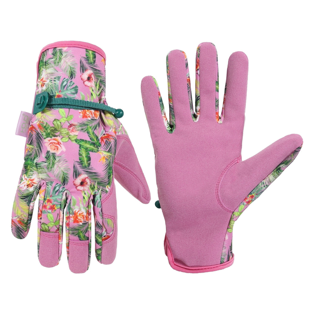 Work Gloves for Women and Ladies, Leather Gardening Gloves Flexible Mechanic Working Gloves