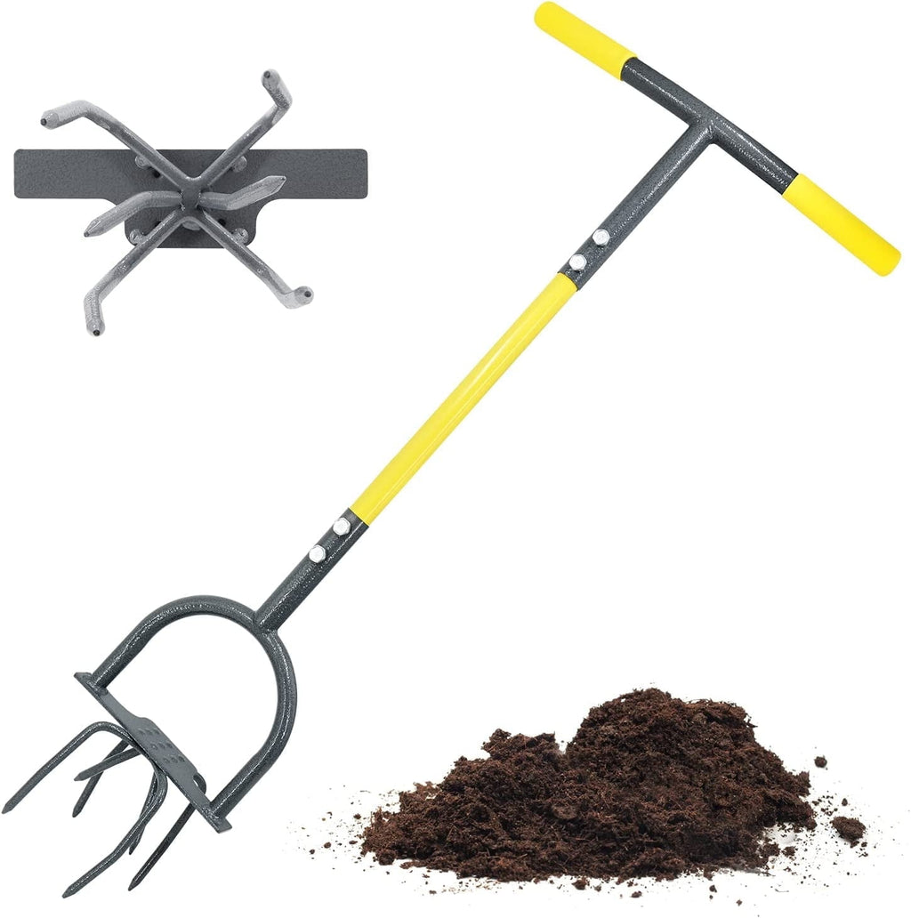 Hand Tiller Garden Claw, Manual Tiller for Flower Box and Raised Bed