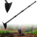 Triangle Hoe with 60 inch Adjustable Metal Handle, Hoe Garden Tool for Digging, Weeding, Cutting