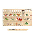 Spacer Tool Seeder Planting Ruler – Seeding Spacing Ruler Template with Plant Dibble, Precise Planting for Vegetable,...