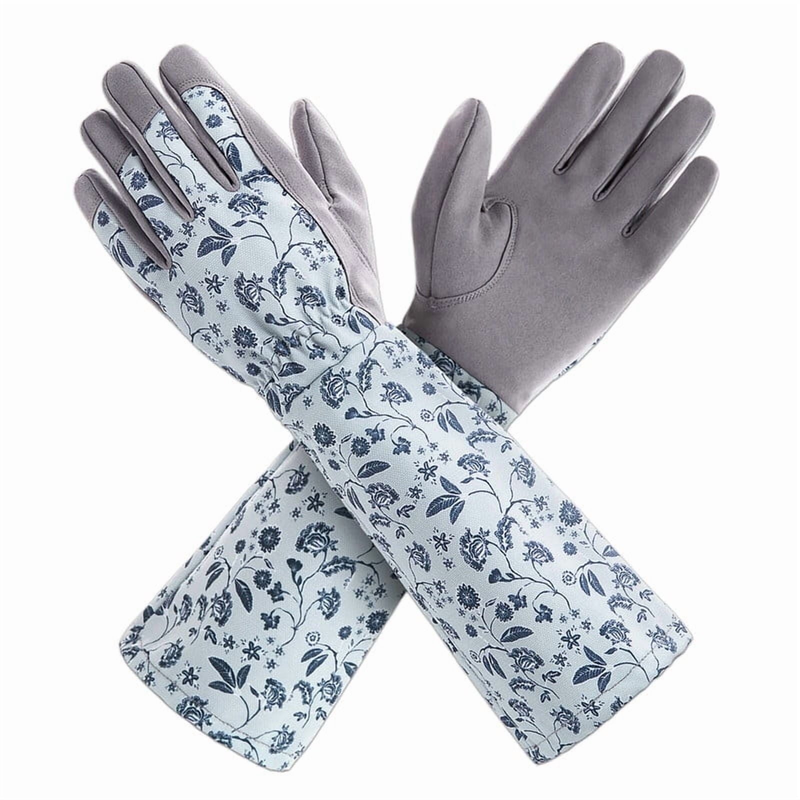 Gardening Gloves for Women Long Sleeve, Light Protective Gloves for Yard and Outdoor Work, Gray, M