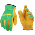 Kids Leather Gardening Gloves for Toddlers, Breathable Yard Work Gloves(Green, Small, Age 2-4)