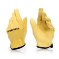 Kids Gardening Gloves - Genuine Leather, Breathable Safety Gloves for Children's Yard Work & Outdoor Play(Medium, Age...