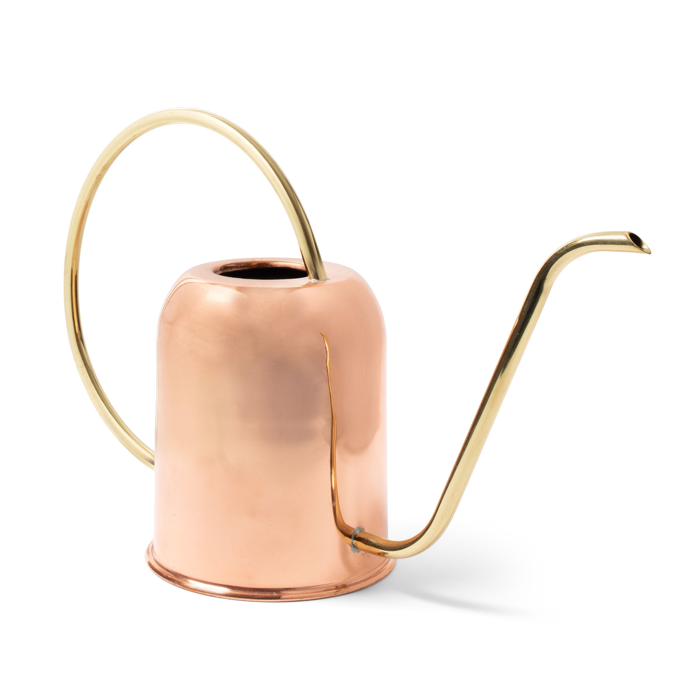 48oz Copper Watering Can Long Spout Indoor Plant Waterer with Brass Handle