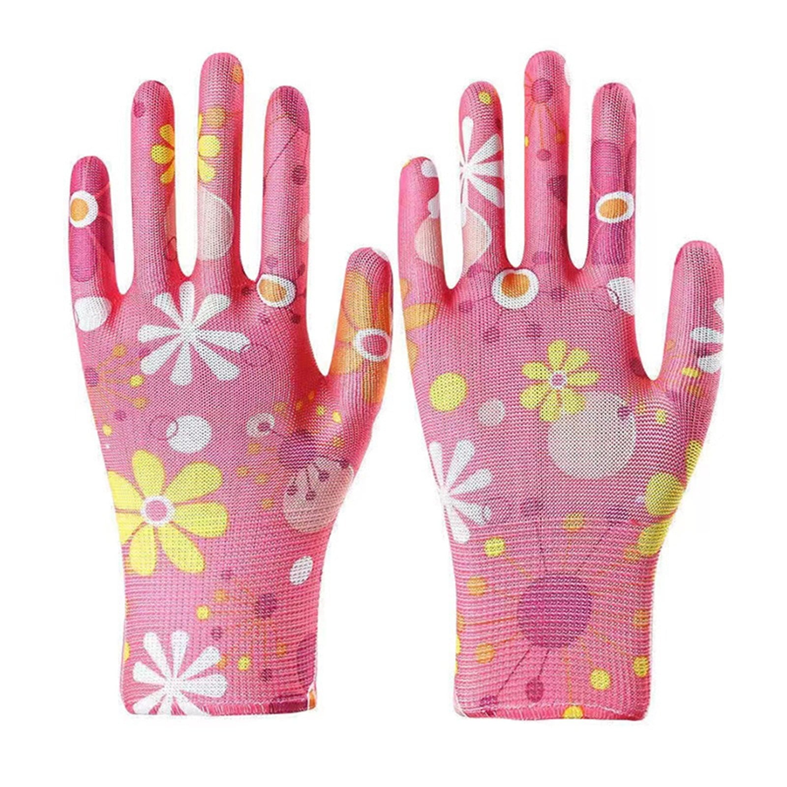 1 Pairs Gardening Gloves for women, PU Garden Gloves, Ladies Yard Work Gloves, Breathable, Hot Pink,womens gardening ...