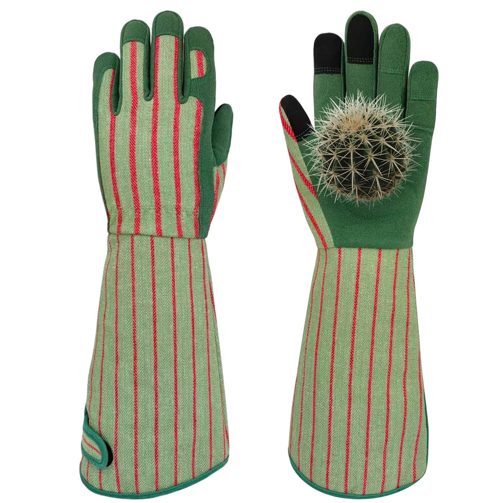 Long Gardening Gloves,Rose Pruning Gloves with Forearm Protection,Breathable Work Gloves with Touch Screen for Yard & Outdoor Work(M）