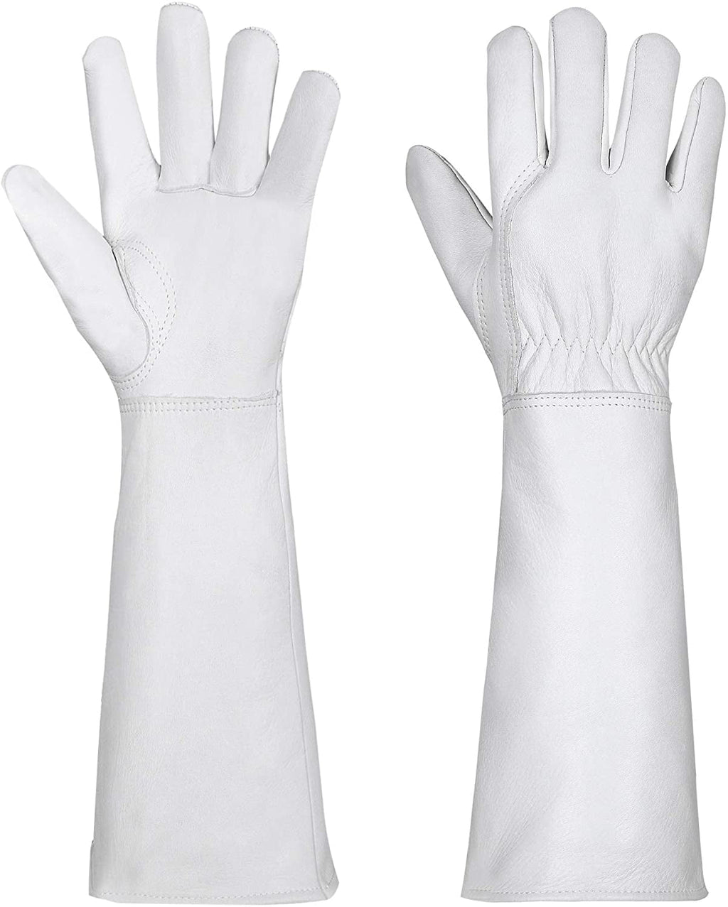 Long-Gardening-Gloves for Women/Men - Thorn Proof Cowhide Leather Rose/Blackberry Pruning Heavy Duty Gloves Thick Pal...