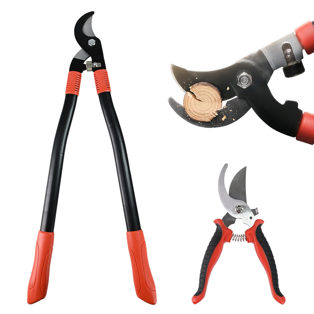 and Pruners,27" Lopper Heavy Duty with Steel Blade, Gardening Tools Tree Trimmer Branch Cutter for 2’’ Cutting Capacity