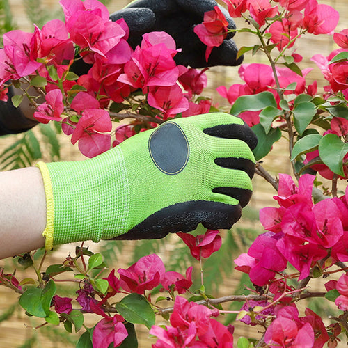 1 Pair Thorn Proof Gardening Gloves, Breathable Rubber Coated for Yard Garden, Outdoor Indoor Protective Work, Thorn-...