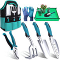 Garden Tools 7-Piece, Gardening Hand Tools, Gardening Tools Set with Rust-Proof,Stainless Steel, Aluminum Alloy Mater...