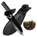 Metal Detector Shovel, Double Serrated Edge Digger with Sheath, Heavy-Duty Garden Trowel, Sturdy Digging Tool for Gardening, Planting, Metal