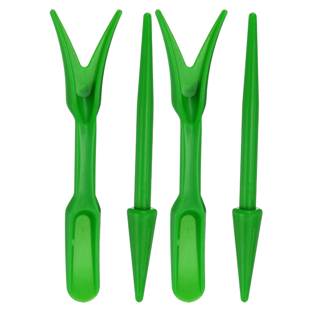 Mini Garden Hand Succulent Transplanting Tools, 4 Pack Digging Planting Widger Dibber Tools, Green