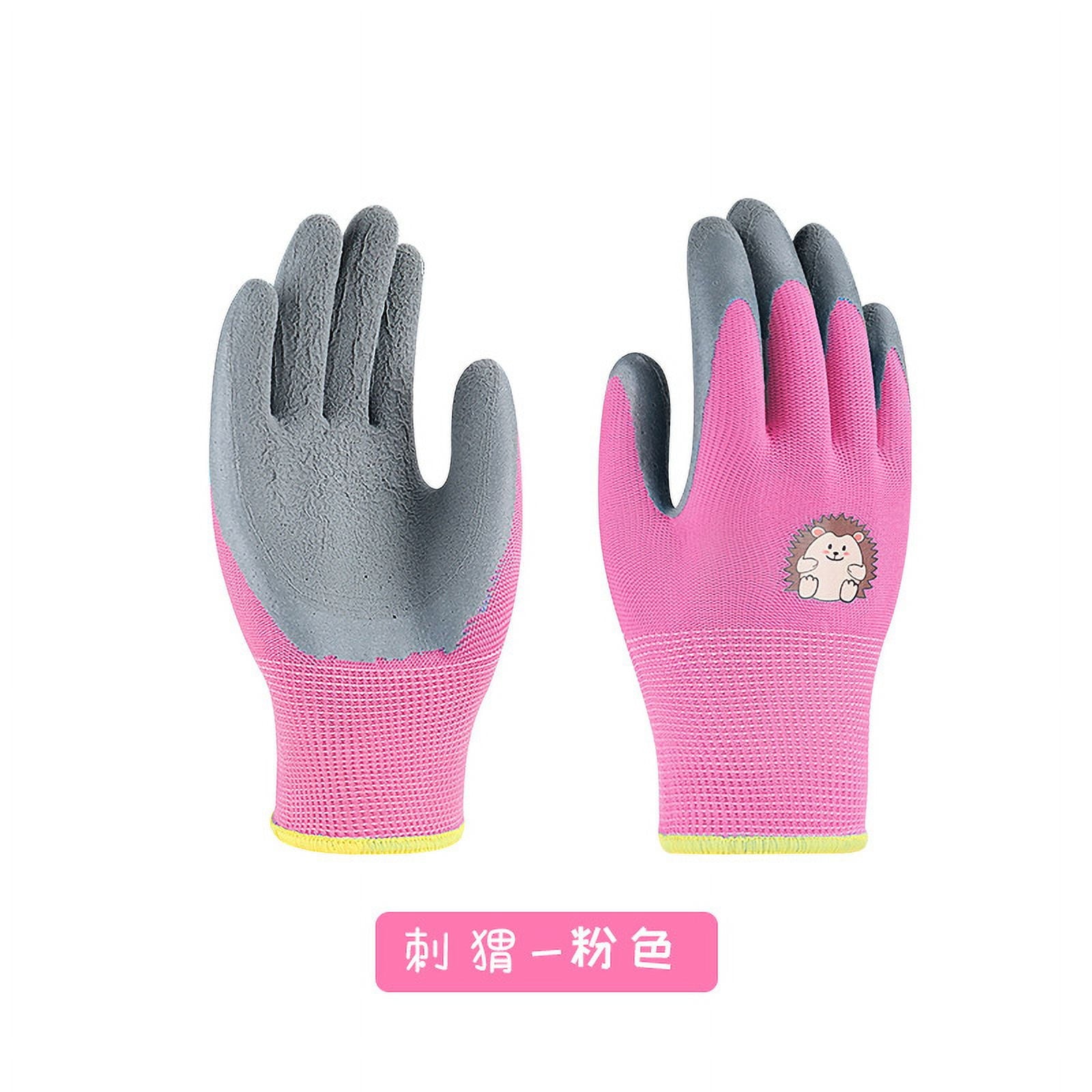 3 Pairs Small Garden Gloves Dirt Resistant Multipurpose Kids Work Comfortable Fit