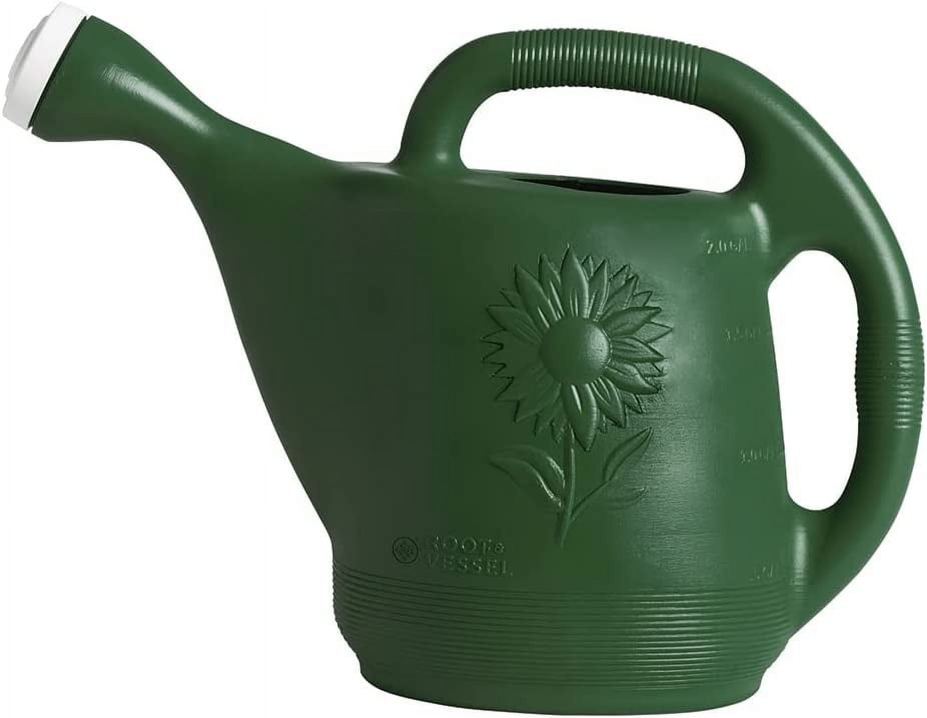 Novelty Classic Plastic Watering Can, Classic Version, Green, 2 Gallon Capacity