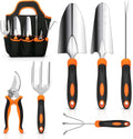 Nrnio Garden Tool Set, Stainless Steel Heavy Duty Gardening Tool Set, with Non-Slip Rubber Grip, Storage Tote Bag, Outdoor Hand Tools, Ideal