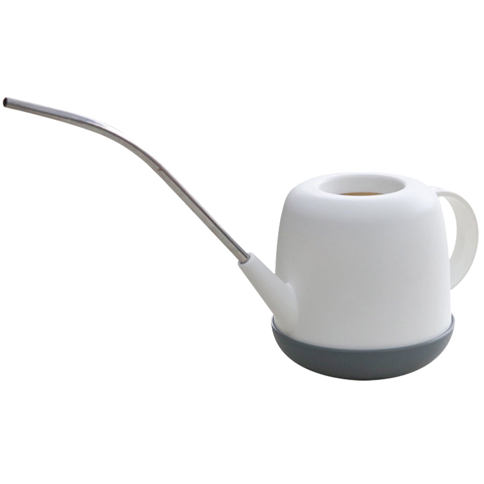 Ogetok Long Mouth Watering Can 1L Capacity with Extended Metal Spout for Precise Plant Watering Comfortable Handle and Strong Bottom Ideal f