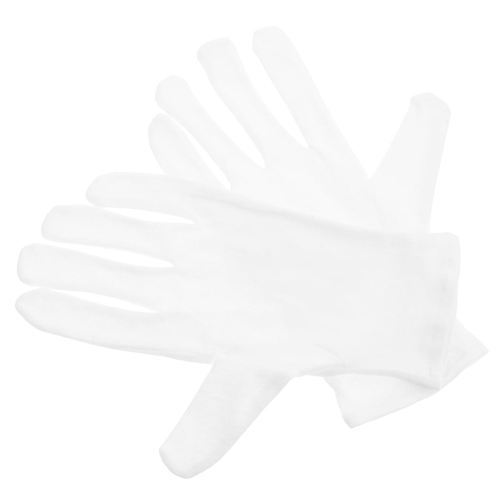 PBPBOX 2Pcs Heavy Duty White Cotton Work Gloves for Outdoor Labor Protective Garden Safety Gloves
