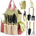 Garden Tool Set with Gloves Bag 10 Pieces