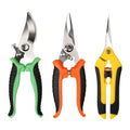 Qissep 3 Pack Garden Pruning Shears, Stainless Steel Pruning Shears for Gardening, Garden Hand Tools Set,Multicolor