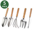 5 Piece Garden Tool Set, Stainless Steel Gardening Tools with Anti-Slip Handles,Outdoor Hand Tools,Perfect for Planti...