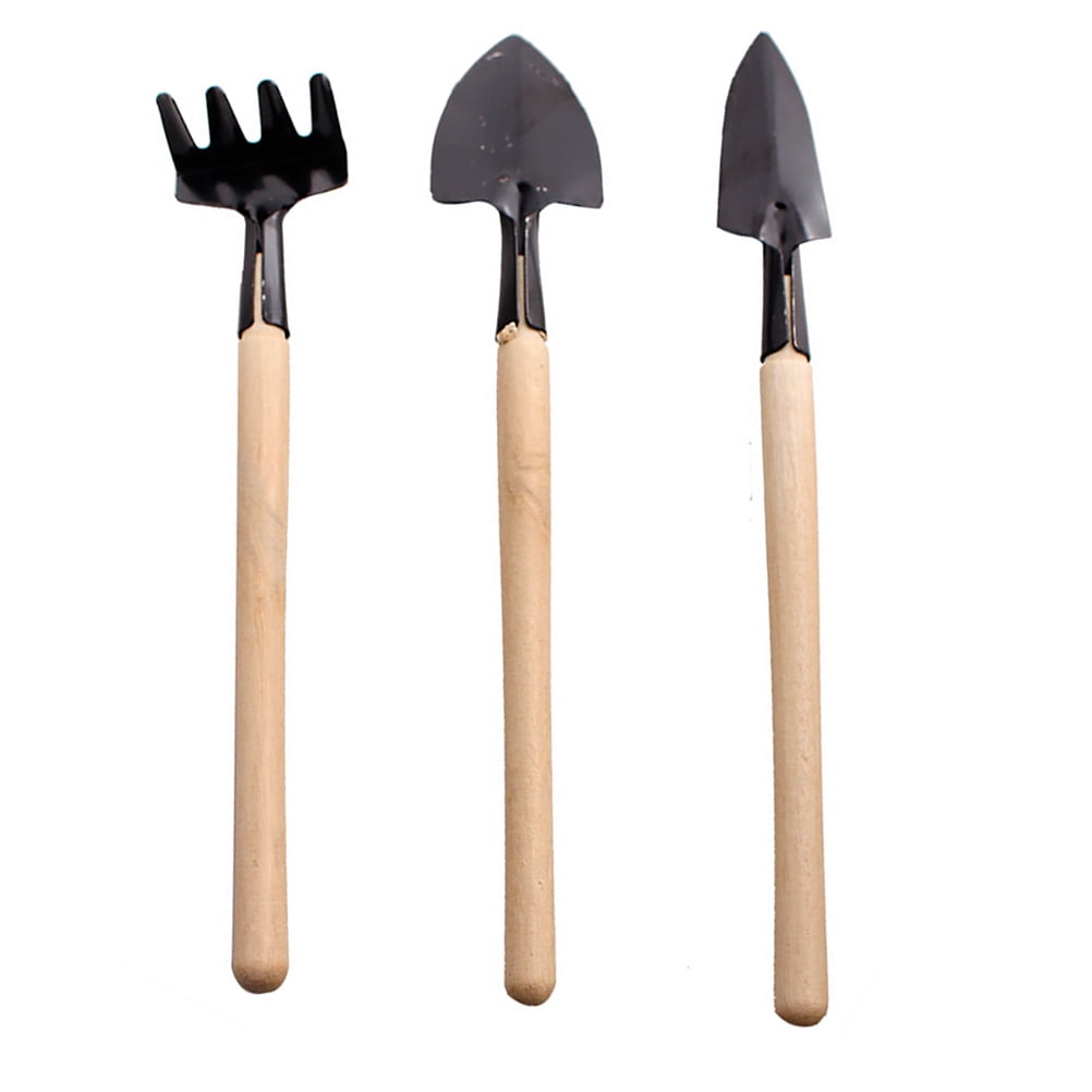 1 Set Miniature Hand Planting Tools Mini Shovel Mini Rake Mini Spade for Home