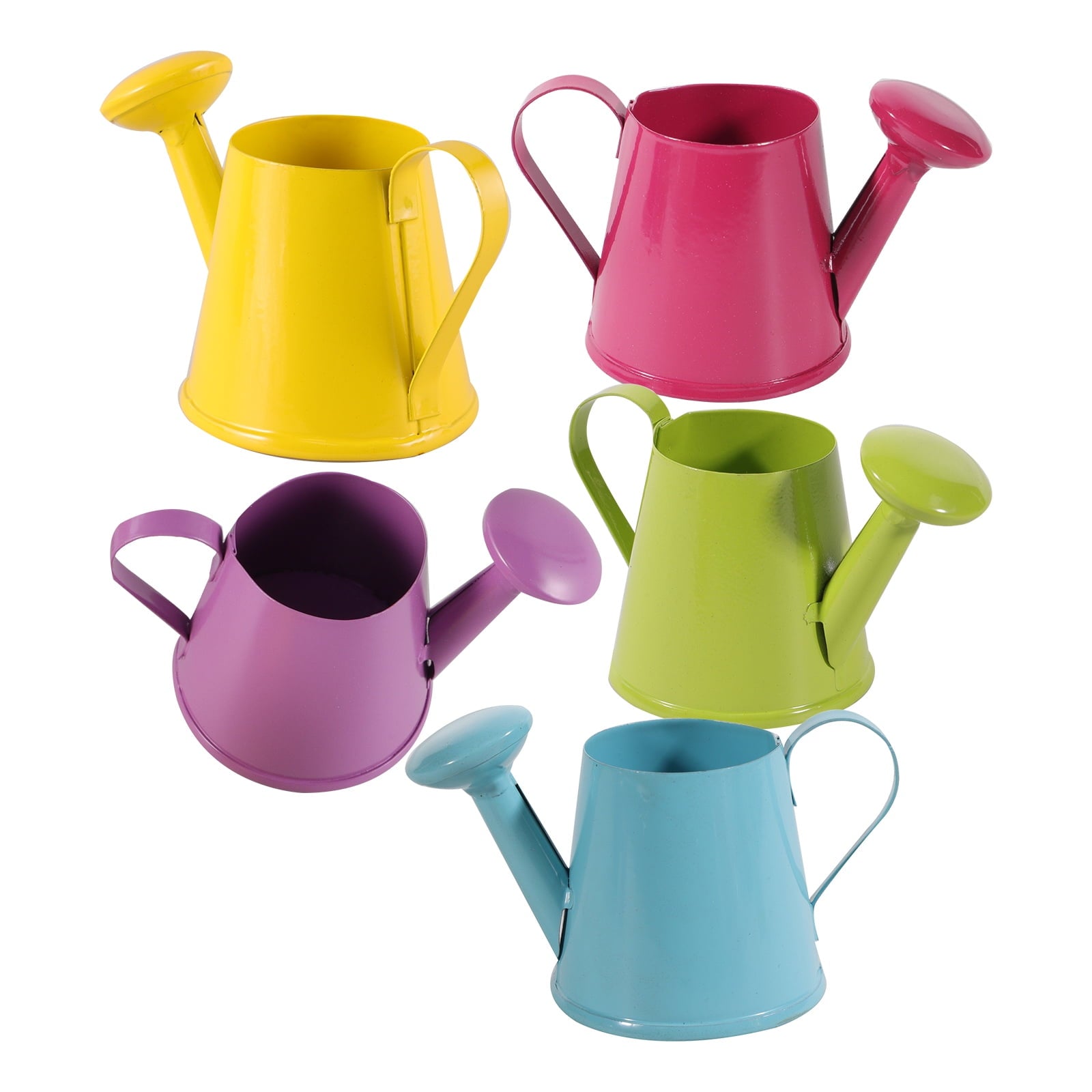 Mini Watering Can for Kids Gardening Made of Iron Sheet Assorted Color Realistic Model Compact Size