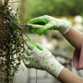 Rubber Gardening Gloves, Horticultural Labor Protection Gloves for Planting Flowers Gardens Outdoor, Durable TPE Inje...