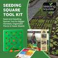 Seed and Seedling Spacer Tool for Bigger Harvests, Organized Plants & Fewer Weeds Color-Coded Gardening Template with...