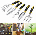 Set, 5pcs Heavy Duty ing Kit Aluminum Alloy Includes Hand Trowel, Transplant Trowel, Hand Rake, Weeder, Hand Fork, wi...