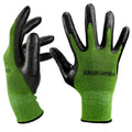 Sleek Garden Series Bamboo Gardening Gloves for Women and Men with Nitrile Protective Coating, Small