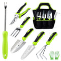 Deli Garden Tool Set, 8 Pieces Stainless Steel Heavy Duty Gardening Tool Set,Outdoor Gardening Hand Tools with Storag...