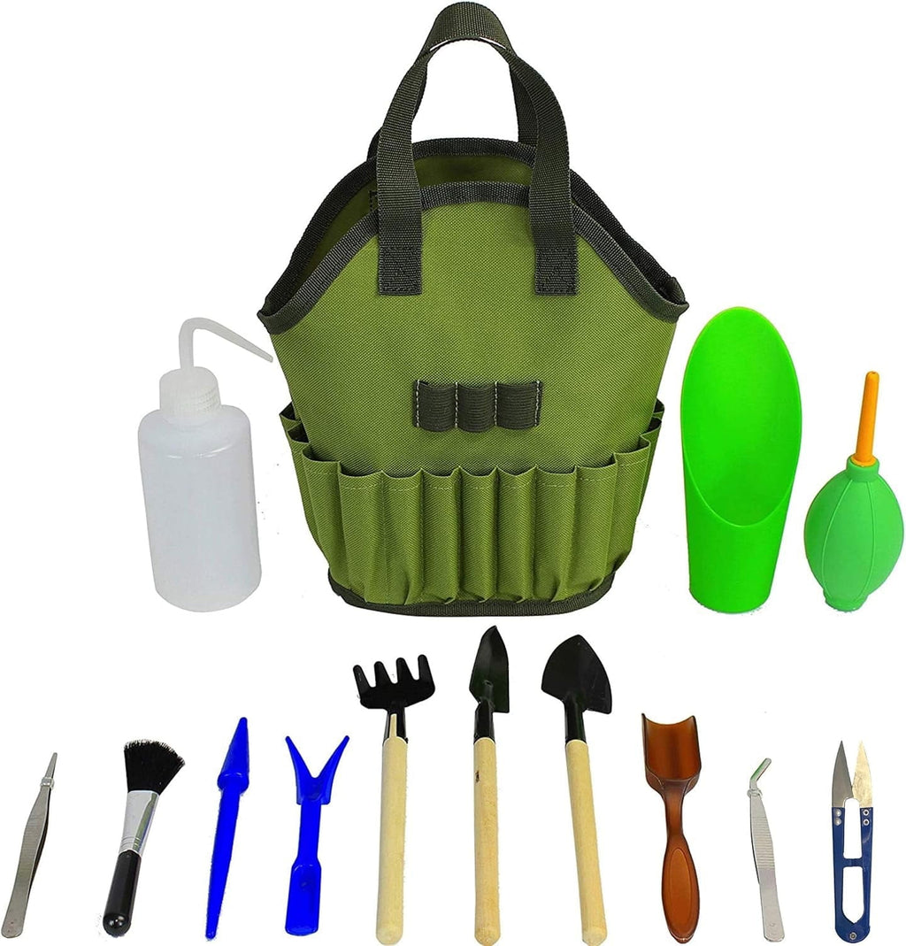 Indoor Plant Gardening Tool Set | Terrarium Supplies Mini Succulent Garden Tool Kit | Heavy Duty Succulent Bonsai Planter Set Indoor Gardeni