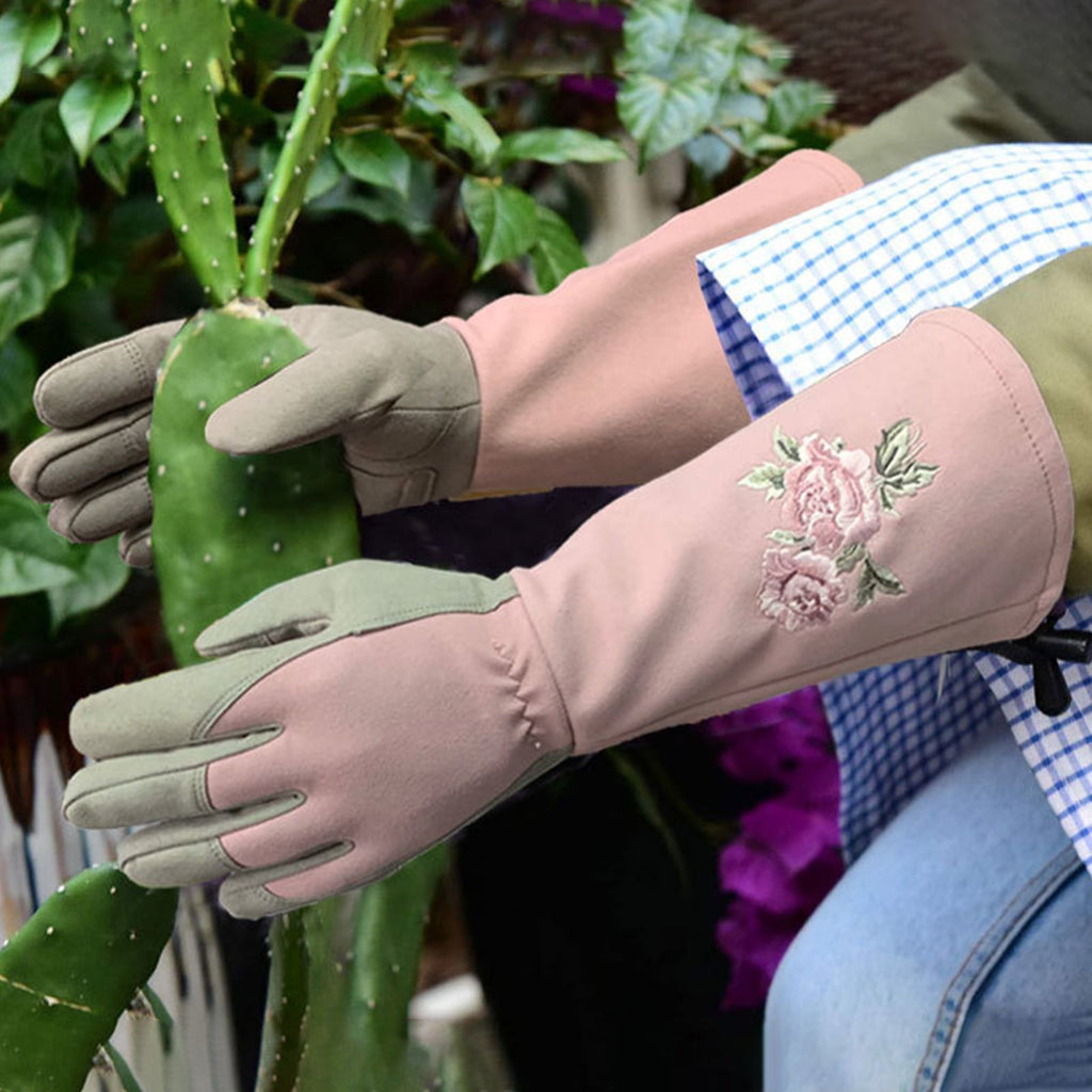 1 Pair Gardening Gloves for Men & Women, Rose Pruning Gloves- Long Thorn Proof Gardening Gloves, Garden Gifts & Tools