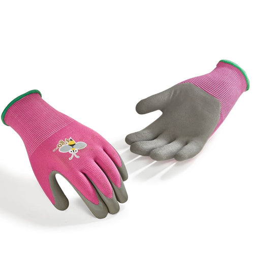 1-Pair Kids Gardening Gloves Ages 3-9| Natural Latex Grip|Breathable Yard Work & DIY Safety Gloves, Machine Washable ...