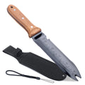 Hori Hori Garden Knife- Garden Tools with Oxford Cloth Sheath, 7" Stainless Steel Blade,Full Tang Beechwood Handle, I...