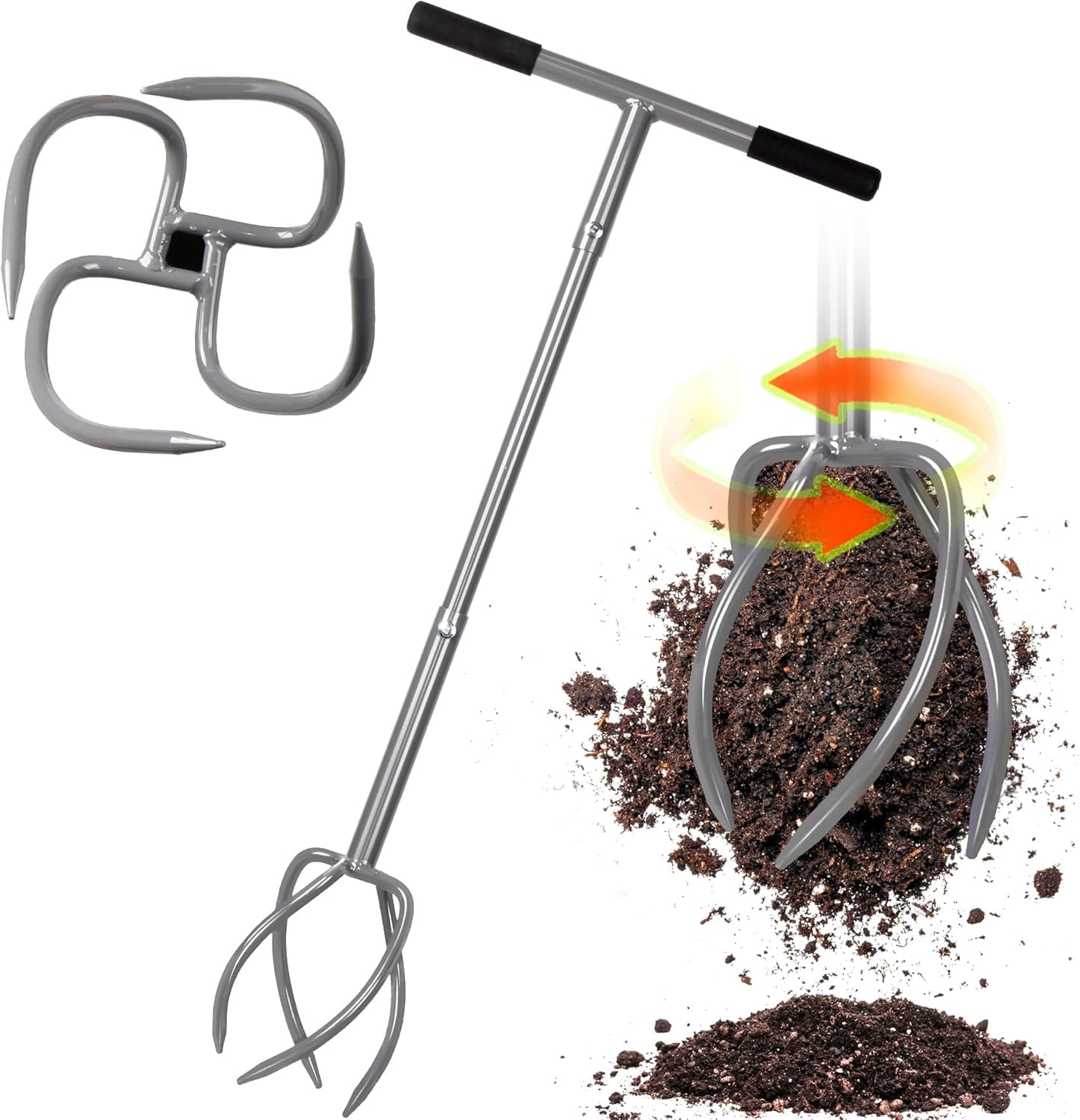 Twist Tiller for Garden, Claw Cultivator Tool