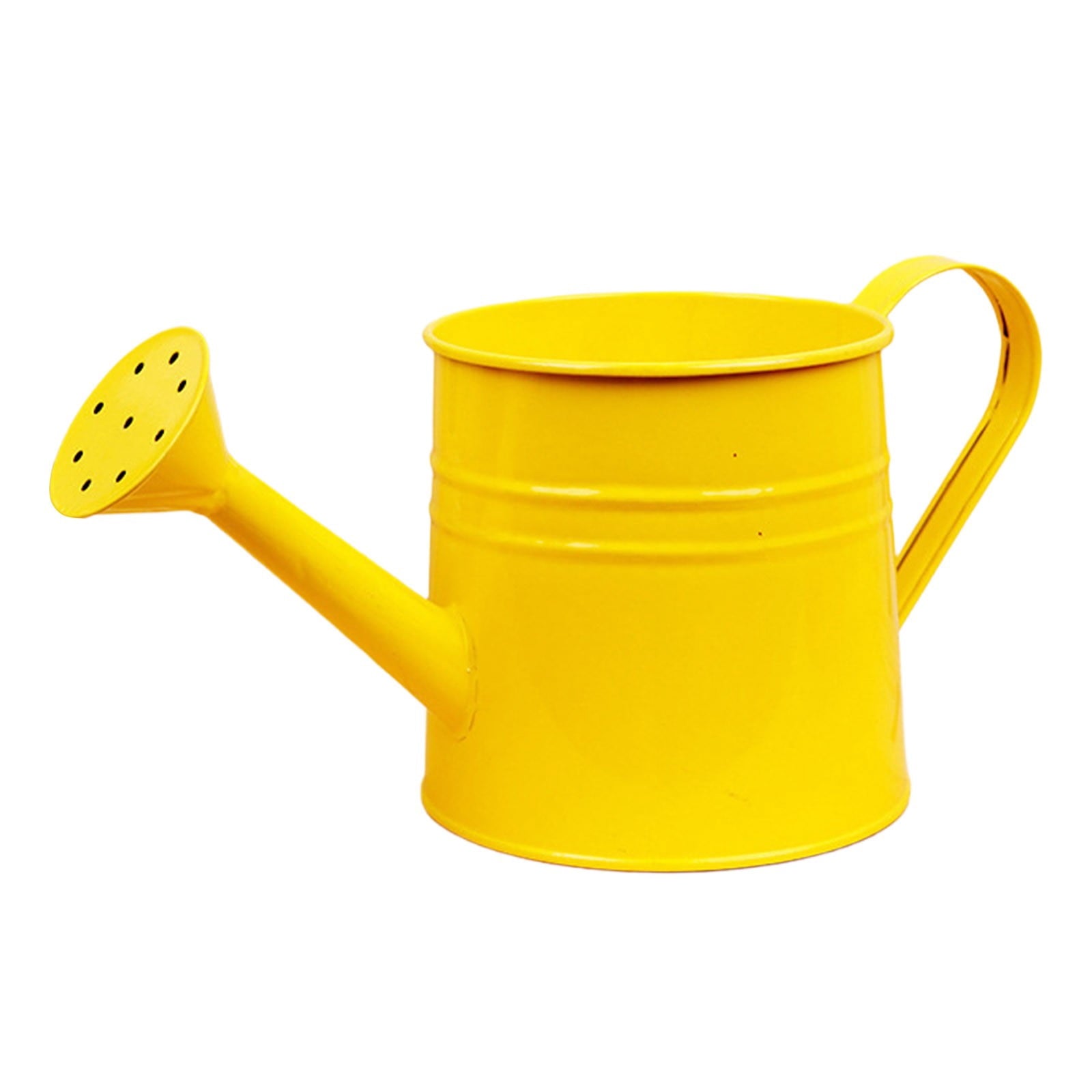 Can Gardening Tool Accessories, Sprinkling Can 1L Metal Flower Garden Can for Outdoor Indoor Lawn Garden (Yellow)