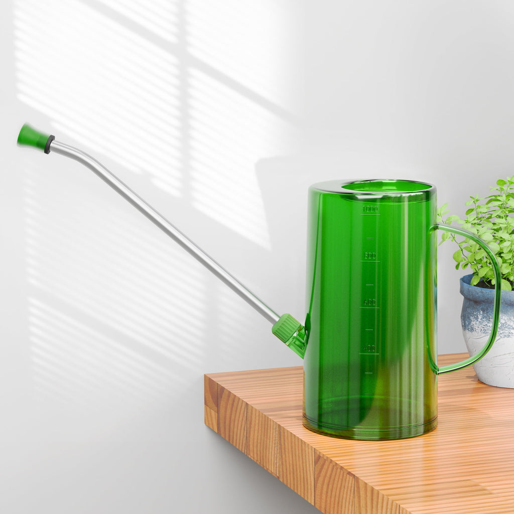 Small Watering Can, Watering Can for Indoor Plants/Succulents/Flowers, Long Spout Watering Can with Sprinkler Head, 1L