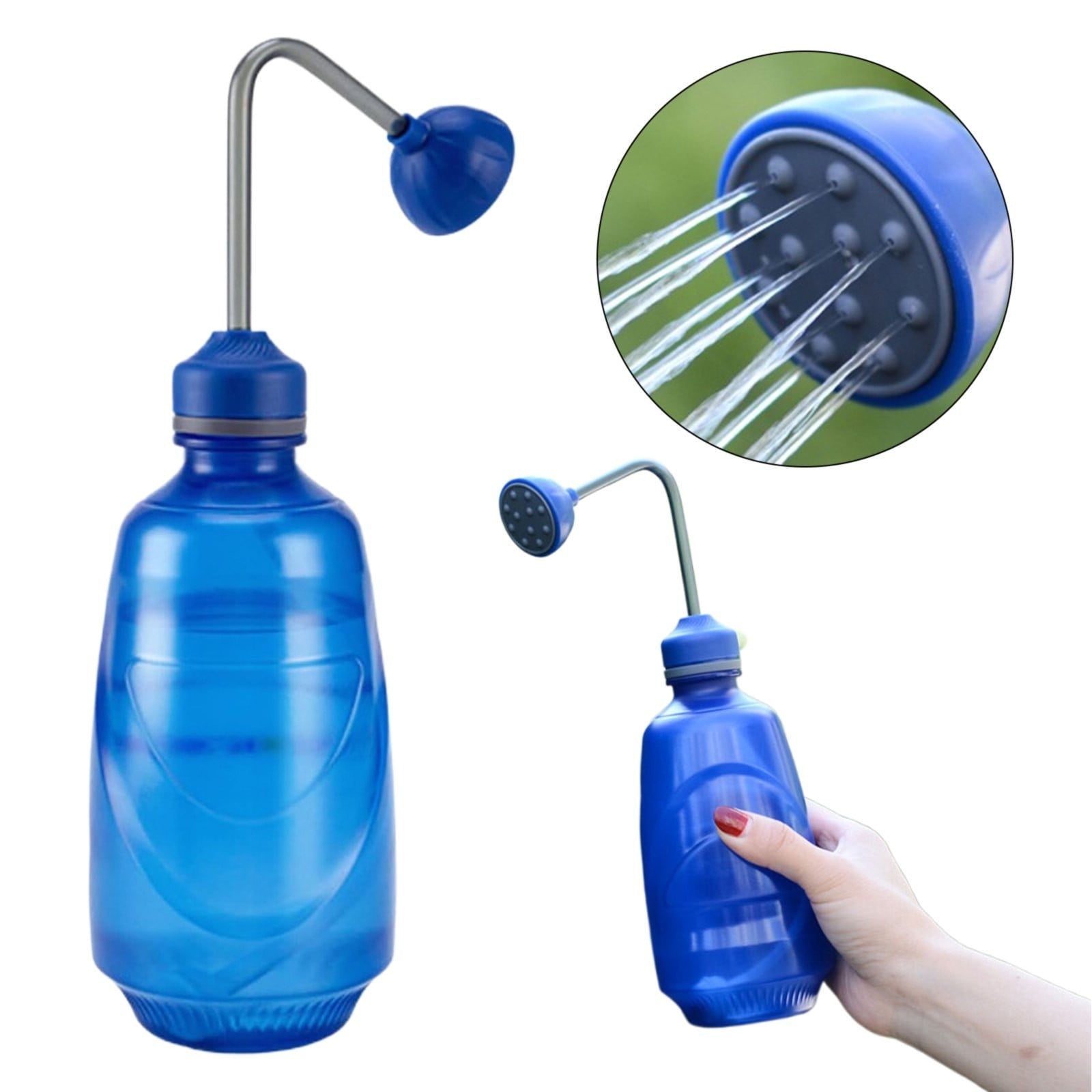 Watering Can for Seedlings,Tiny Watering Bottle for Small Desk Plants and Succulents,0.45L Capacity,Blue Color,Precis...