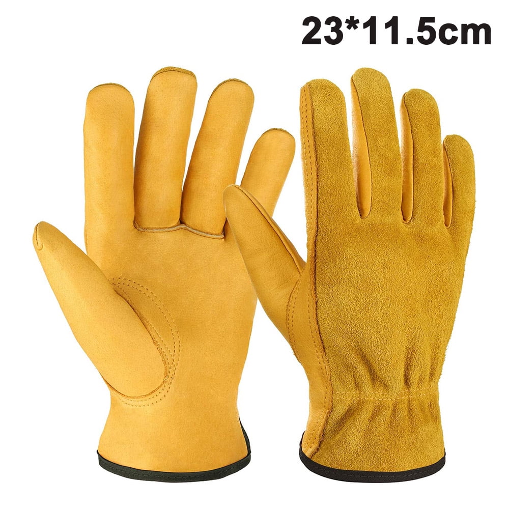 Womens Garden Gloves, Scratch Resistance Leather Gardening Gloves for Ladies, 3D Mesh Comfort Fit - Breathable Workin...