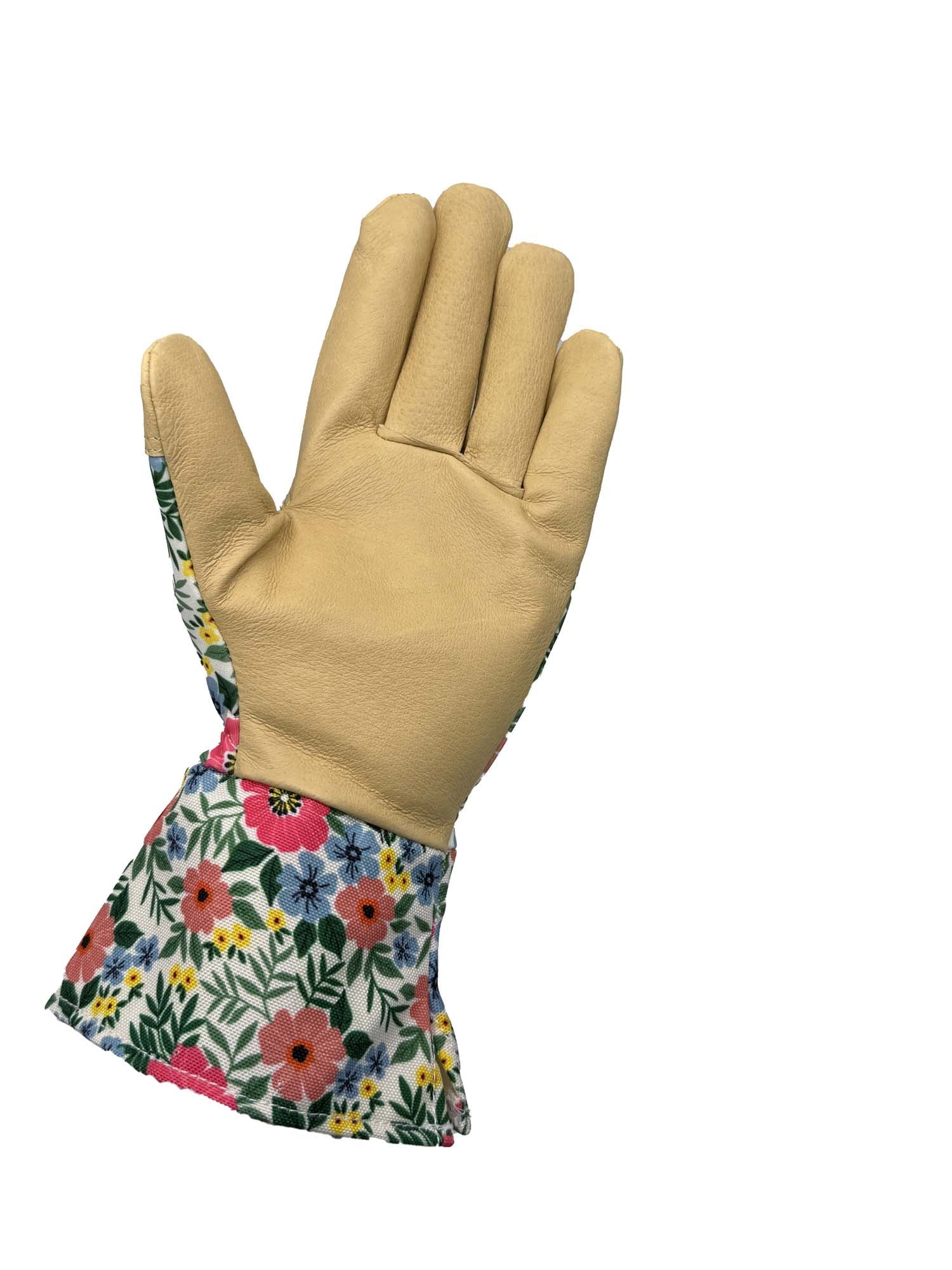 Womens Leather Pruner Gardening Gloves, Size M - Image 2
