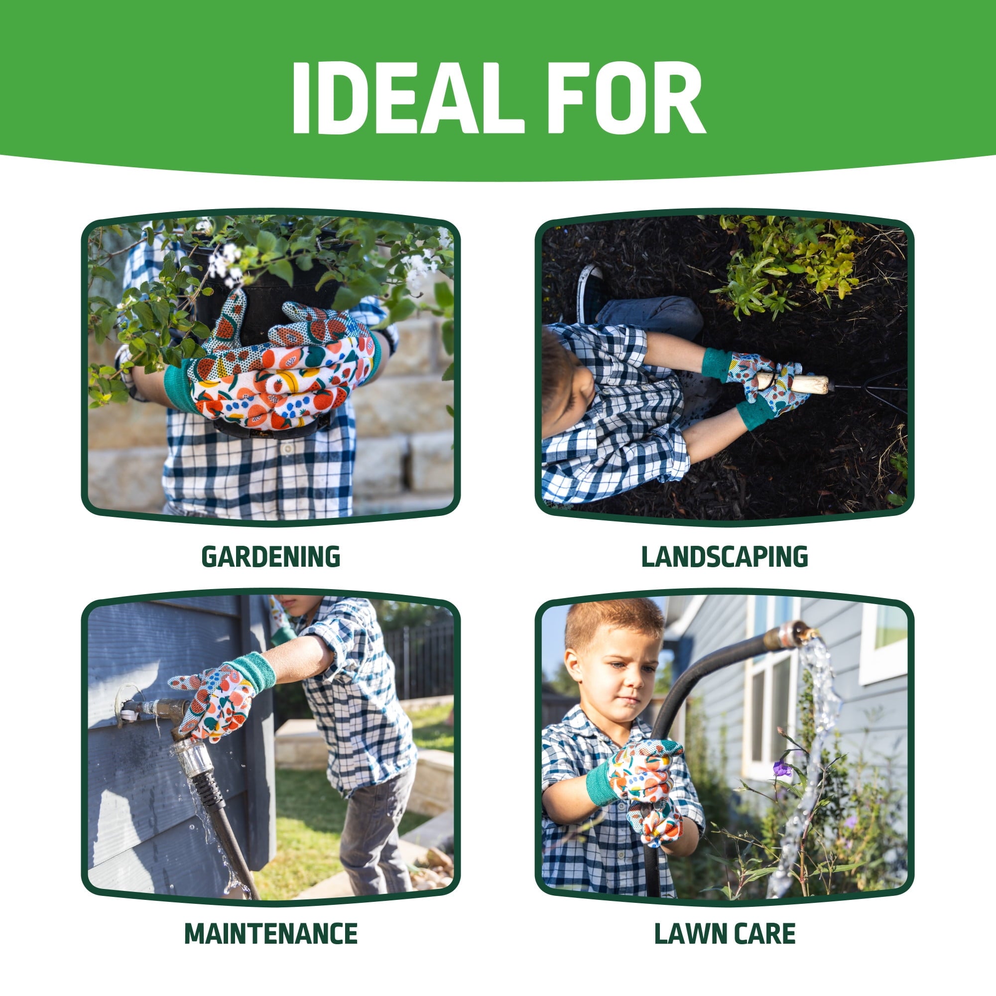 Kids Jersey Gardening Gloves - Image 4