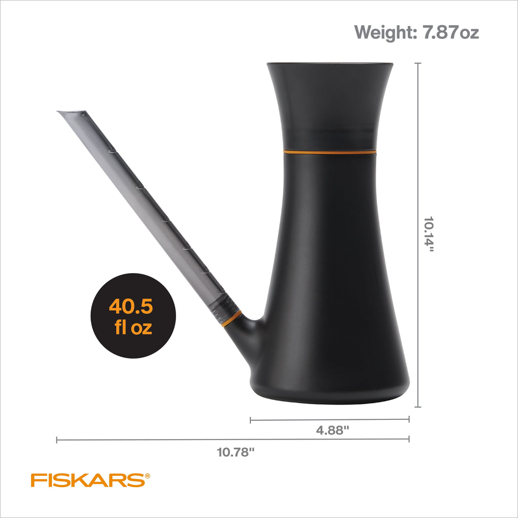 Indoor and More Watering Can, Orange and Black, 40 oz - Image 3