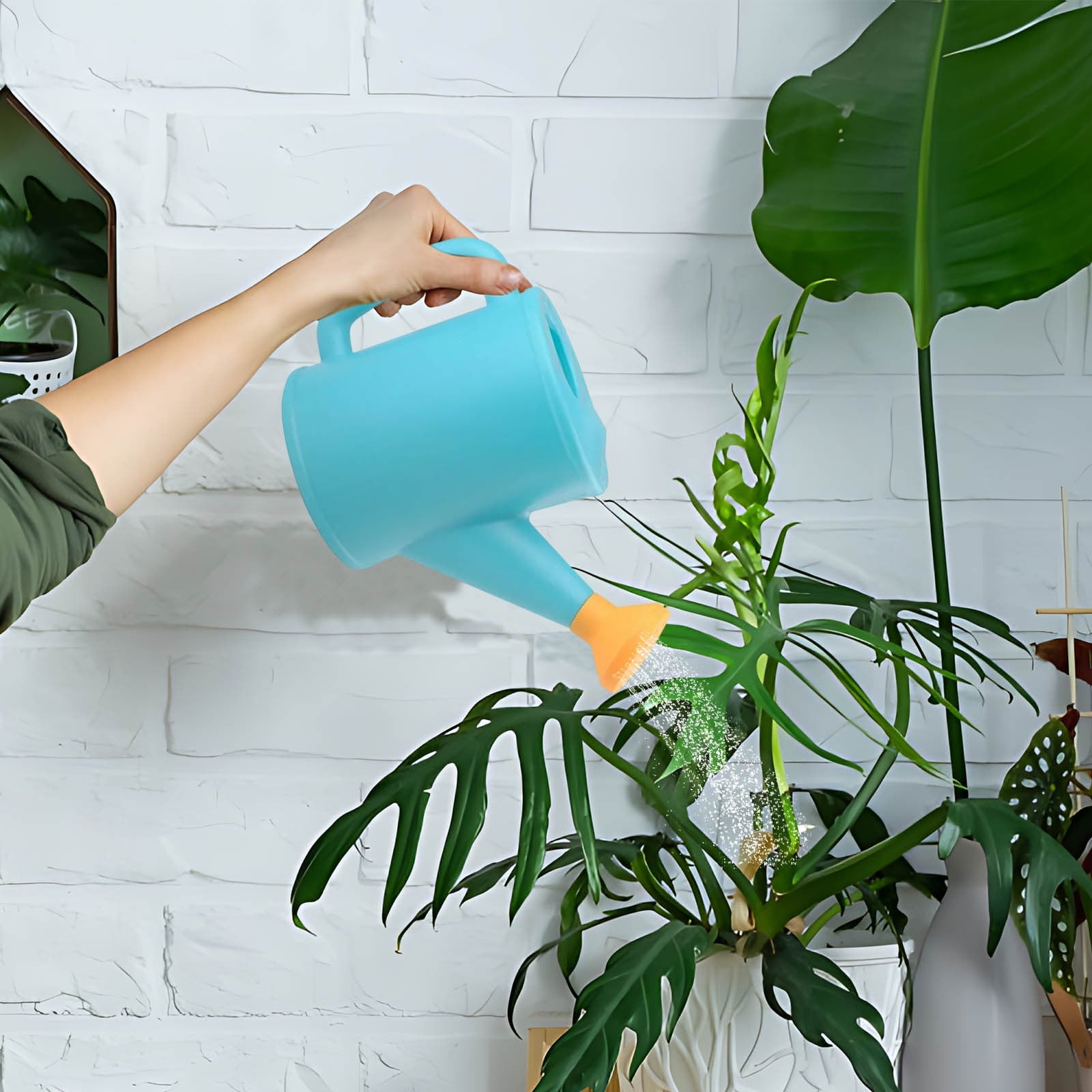 JilgTeok 700ml Small Watering Can for Kids Plastic Lightweight Garden Tool for Indoor Plants and Outdoor Flowers Easy to Use Durable Design - Image 4